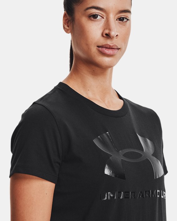 T-shirt à manches courtes UA Sportstyle Graphic pour femme, Black, pdpMainDesktop image number 3